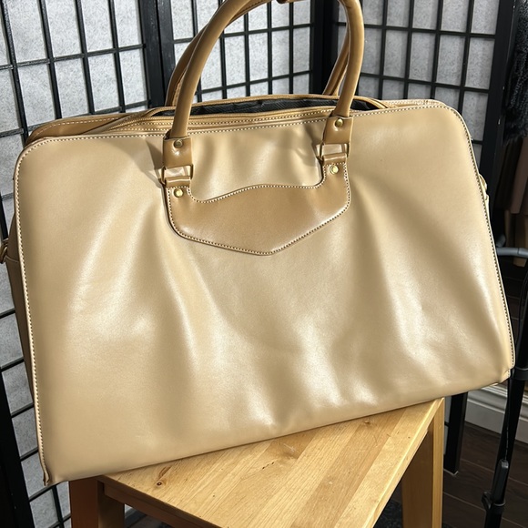 Vintage Carol Patterson Bag, Tans and Turquoise, NWOT, Vegan - Picture 2 of 12